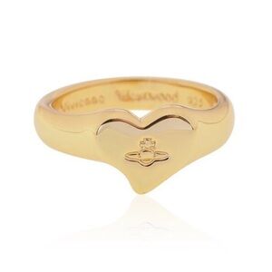 NEW VIVIENNE WESTWOOD Marybelle Heart Orb Gold Ring Sz 7